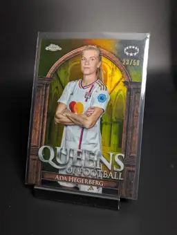 2023-24 Topps Chrome UWCL Ada Hegerberg Queens of Football Gold /50 Lyon