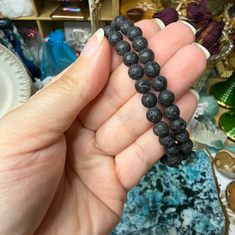 1 Lava Rock Stone, Cab Put Perfume Essential Oil On The Beads. 👍🏻stretch