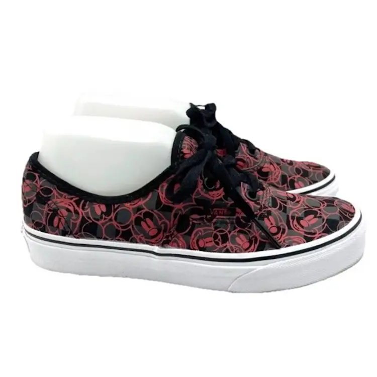 VANS X Disney Mickey Mouse Sneakers MENS 5 / WOMENS 6.5 Checker Canvas Black Red