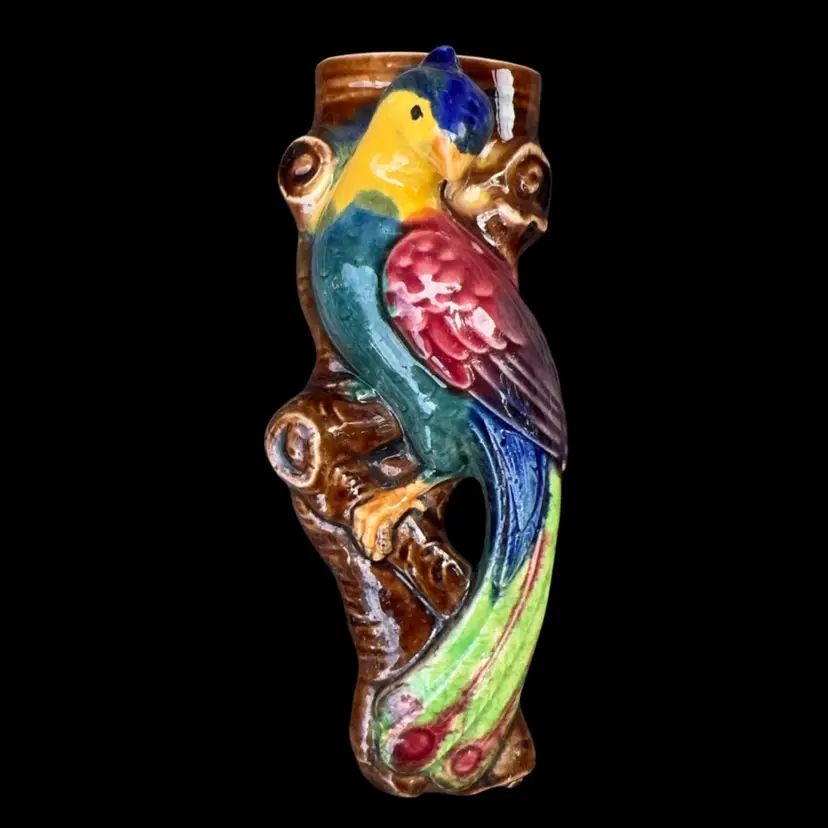 Vintage Peacock  Wall Pocket