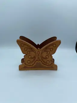 Wood Butterfly Napkin Holder