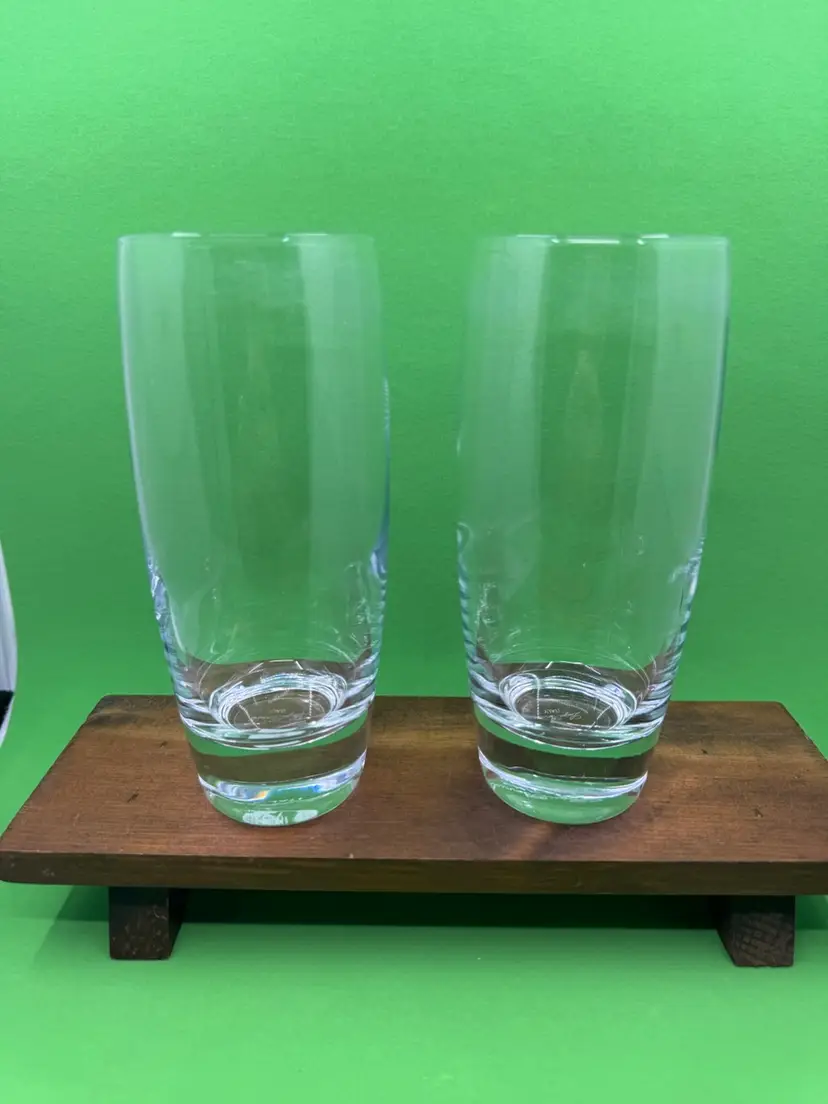Bormiolu Set Of Glasses, Makers Mark On Base