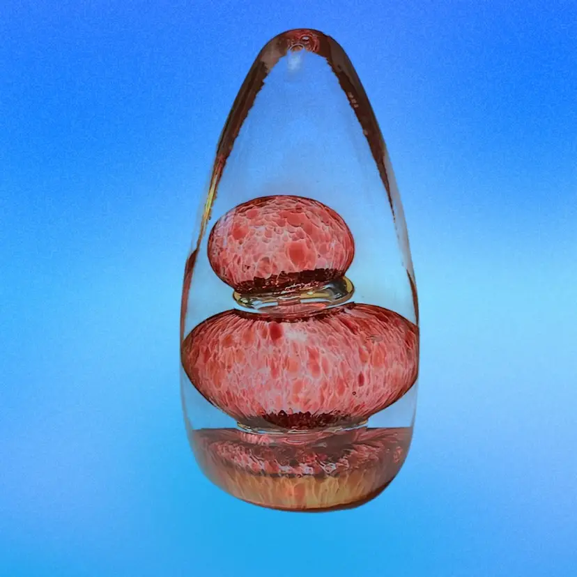 03. Vtg Signed Wedgwood England 4" Art Glass Paperweight by Ronald Sennett - Wilson