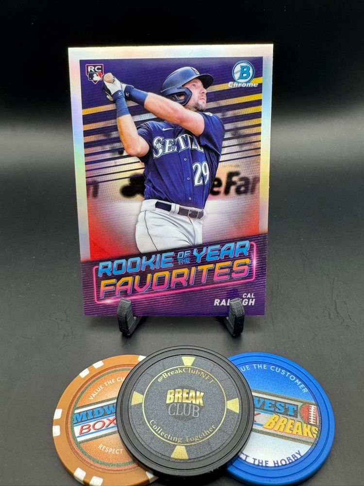 Cal Raleigh Rc Rookie Of The Year Favorites 2022 Bowman Chrome Seattle Mariners