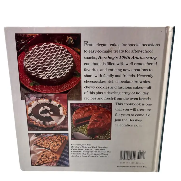 Hershey's 100th Anniversary Cookbook  Hardcover 100 Years Hershey's Favorites