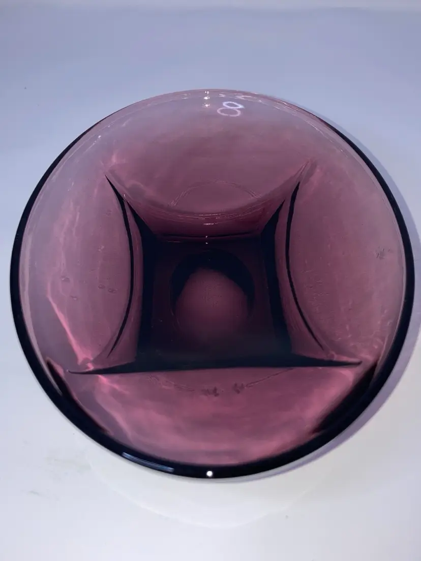 Vintage Hazel Atlas Moroccan Amethyst UV Reactive Glass Dish! 7 3/4” Long x 1 3/4” Tall! Glow 😎