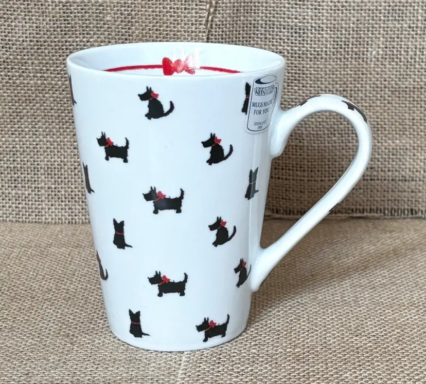 New Konitz Waechtersbach Scottie Dog Coffee Mug Cup Novelty Whimsical Twee Fun