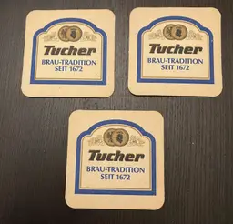 Vintage Tucher Brau-tradition Seit 1672 Coasters Lot of 3