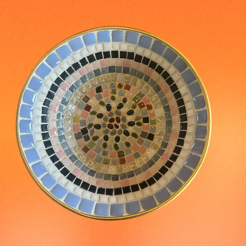 Made In Japan Vintage MCM Mosaic Tile Bowl