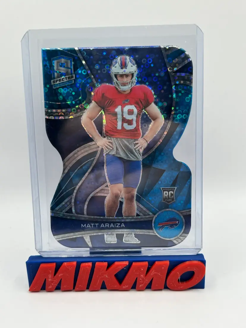 Matt Araiza Spectra Blue Disco Diecut /50 Rookie Card Chiefs