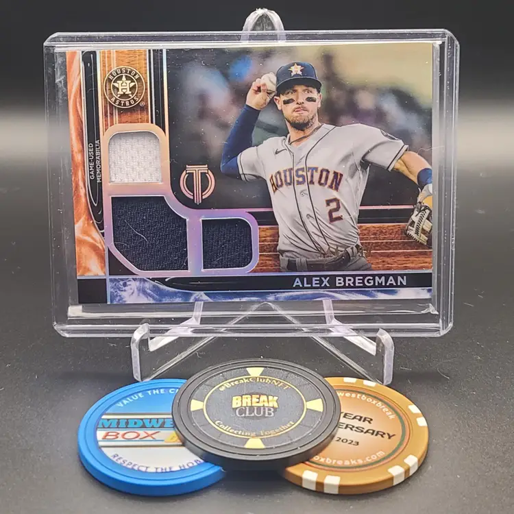 Alex Bregman Triple Relic 2022 Topps Tribute Numbered 144/199 Card #TTR-AB - Houston Astros