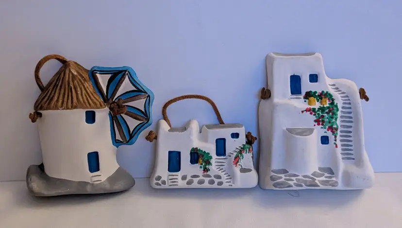 Charming Greek Island Ceramic Wall Hangings