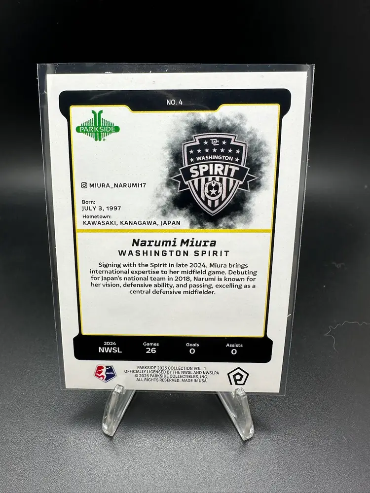 2025 Parkside Vol 1 Narumi Miura /10 Washington Spirit