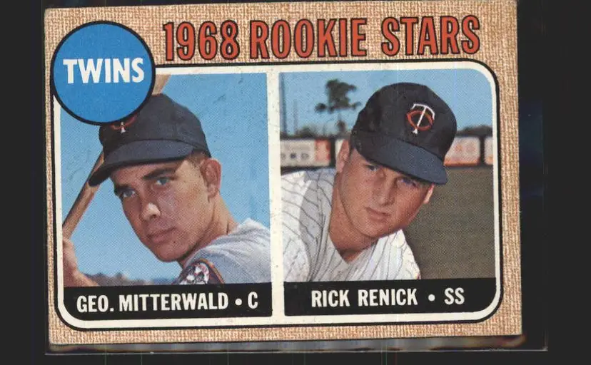 Twins 1968 Rookie Stars (Mitterwald / Renick) 1968 Topps #301 - (140) - Minnesota Twins 2
