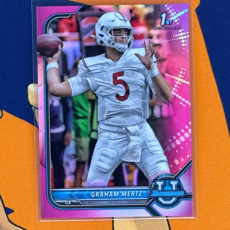 2021-22 Bowman U Chrome Graham Mertz Pink Refractor 1st Bowman