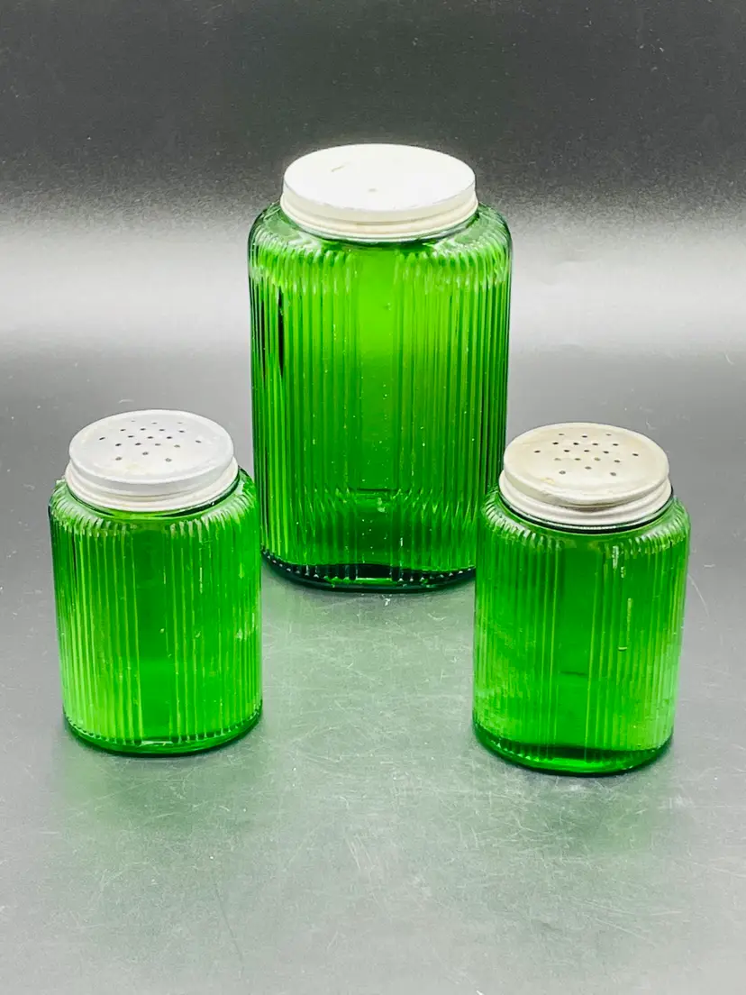 Owen’s Illinois Glass Co. Canister And Two Shakers