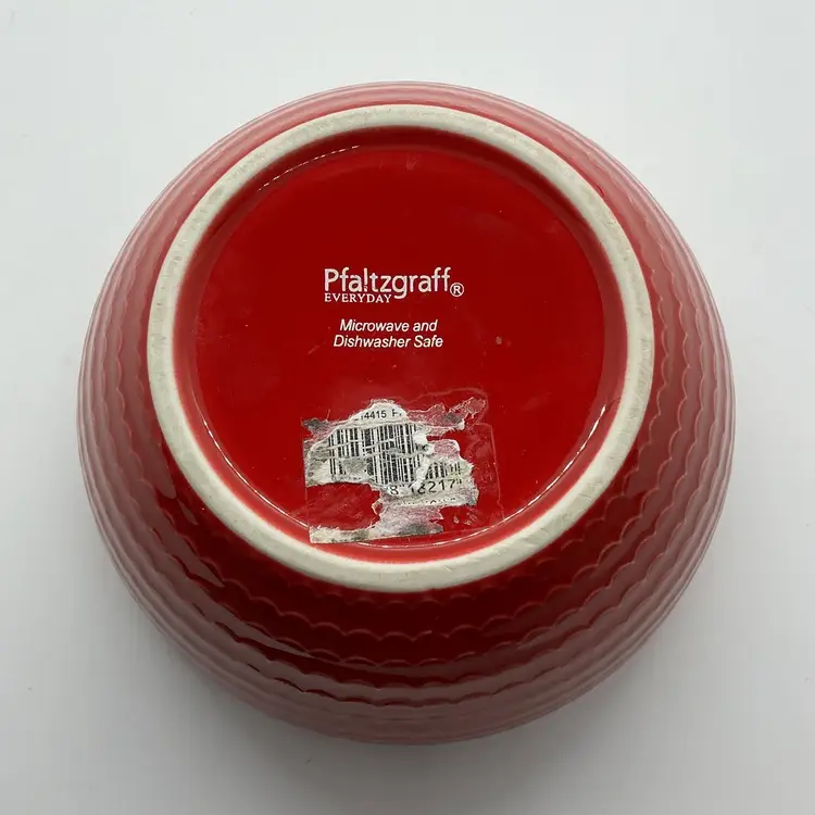Pfaltzgraff Everyday Candy Cane Print Cereal Soup Bowl Holiday Christmas Winter