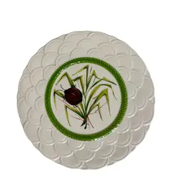 9” Insect Plate With Scalloped Edge Ivory•Green•Brown Luncheon Plate/Shelf Decor
Italy