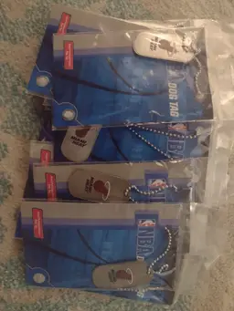 Lot of 14 NBA Miami Heat hand polished pewter dog tags new