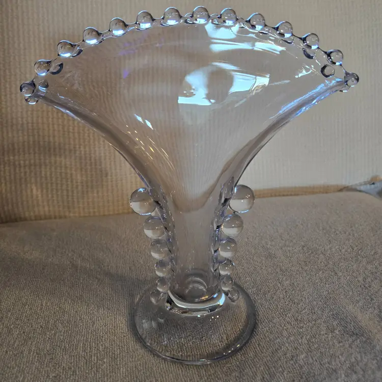 Imperial Glass Candlewick Fan Vase