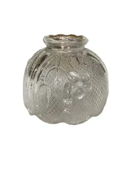 Vintage Indiana Glass Tiara Floral Clear Fairy Lamp Shade Replacement Top Only