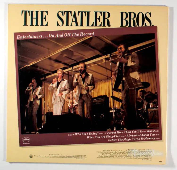 Statler Brothers - Entertainers On and Off the Record (1978) Vinyl LP • Country