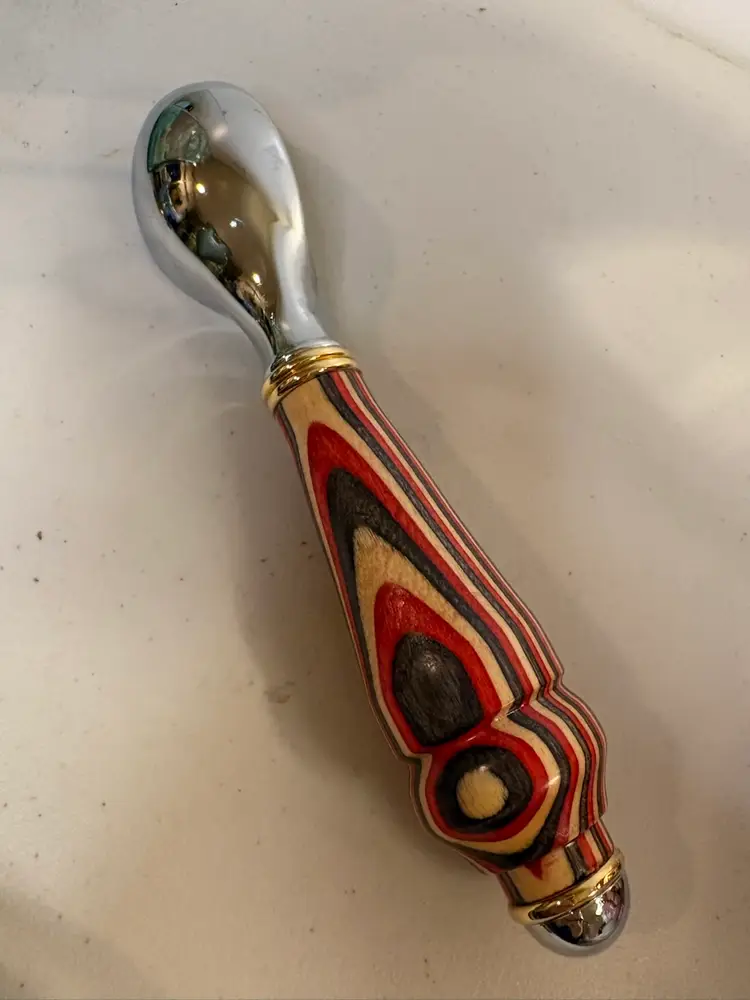 Beautiful Handmade Multi Colored Ice Cream Scoop with Chrome Scoop