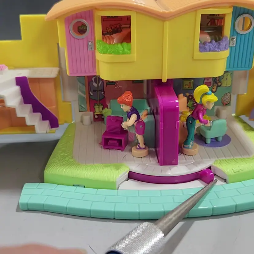 Phone Fun Polly Pockets Set w 2 Figures Vintage Magic Movin Mattel Complete Playset 29430 2000 WORKS