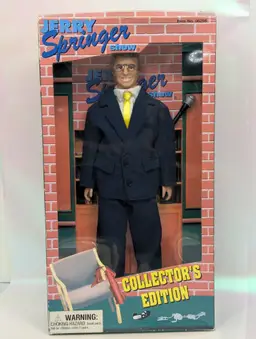 Jerry Springer Show Collector's Edition 12" Studios Doll Action Figure 1998 NIB Vintage 90s TV Talk show Host collectible Toy