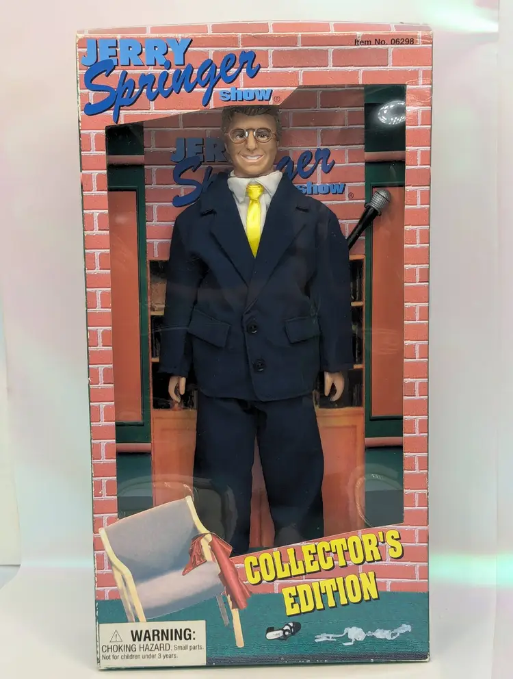 Jerry Springer Show Collector's Edition 12" Studios Doll Action Figure 1998 NIB Vintage 90s TV Talk show Host collectible Toy