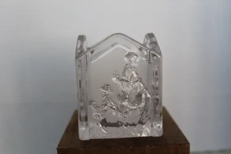 Mikasa Glass Votive Candleholder Golden Stars Holy Lights