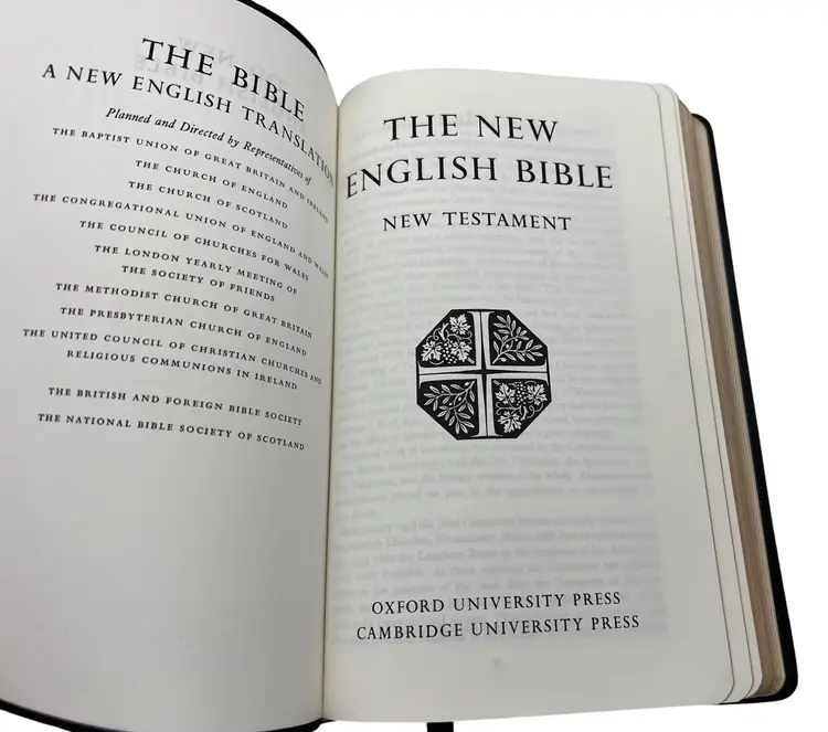 1961 New English Bible New Testament Oxford & Cambridge Leather Pocket Size