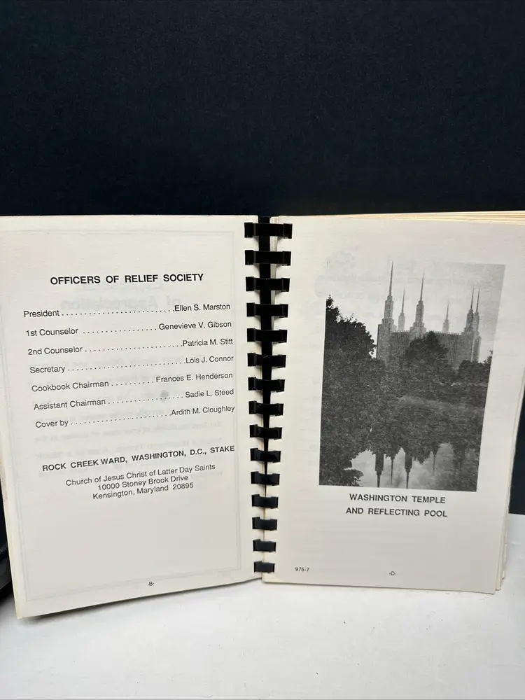 Favorite Recipes CookBook Church Of Jesus Christ Of LDS 1977 Rock Creek Ward