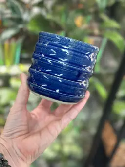 #18 Handmade pot, no drainage 3.5 inch flawed bottom