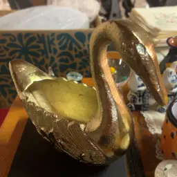 Brass Swan Planter