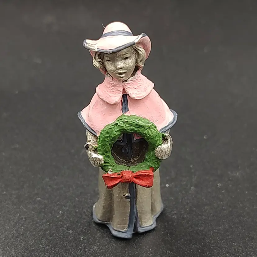 Vtg Hudson Pewter Villagers Catherine Signed Figurine