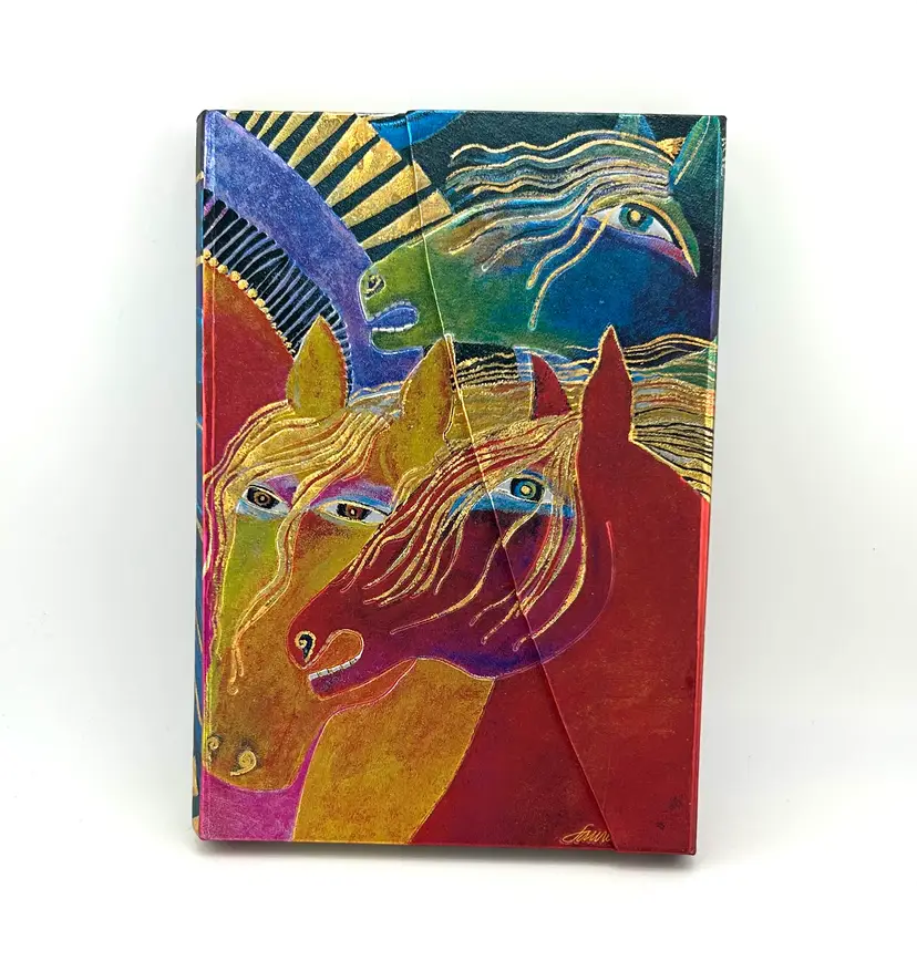 Laurel Burch Wild Horses of Fire Blank Journal with Magnetic Closure and Lined Pages 7”x 5”x .75”