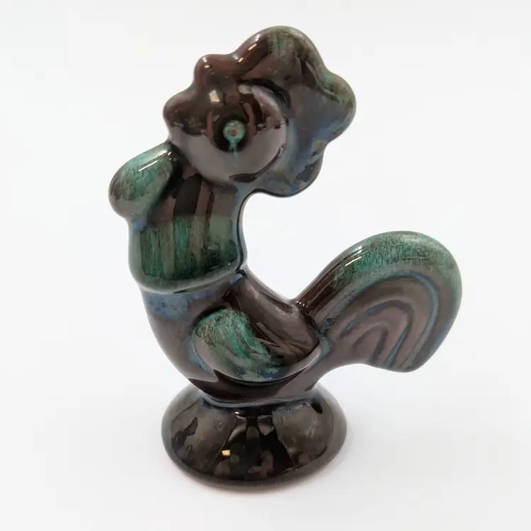 Mini Rooster Figure by Blue Mountain Pottery