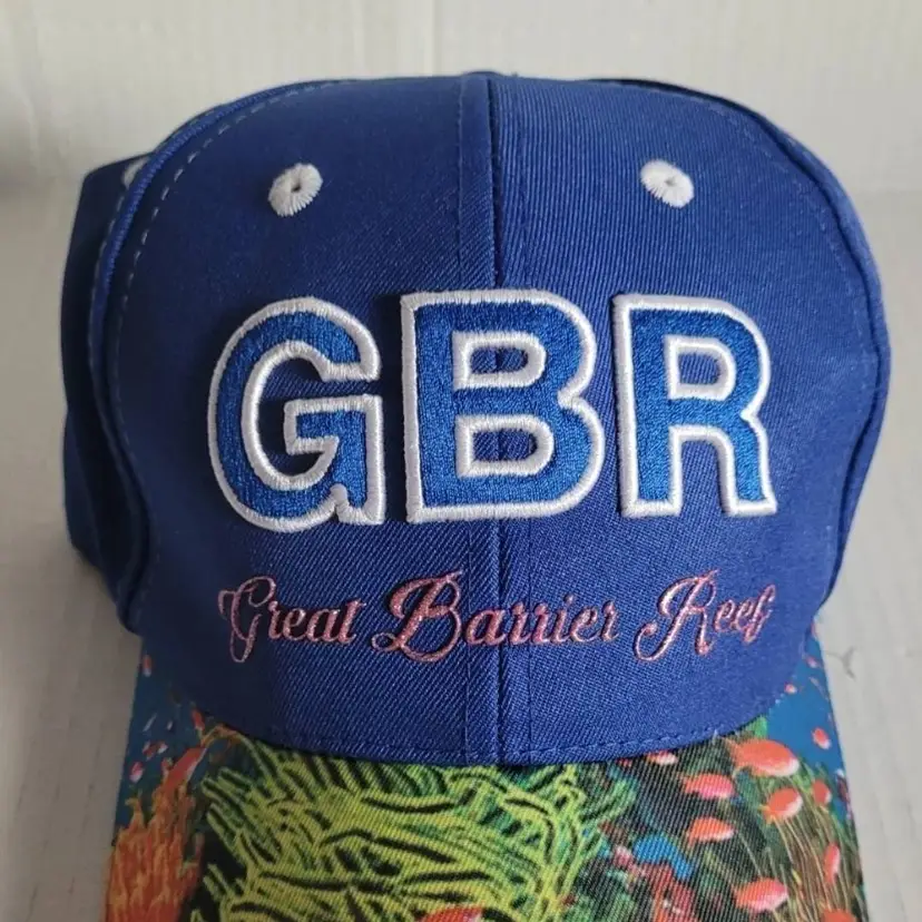 The Great Barrier Reef  Strapback Hat/Cap Australia Novelty Coralblue