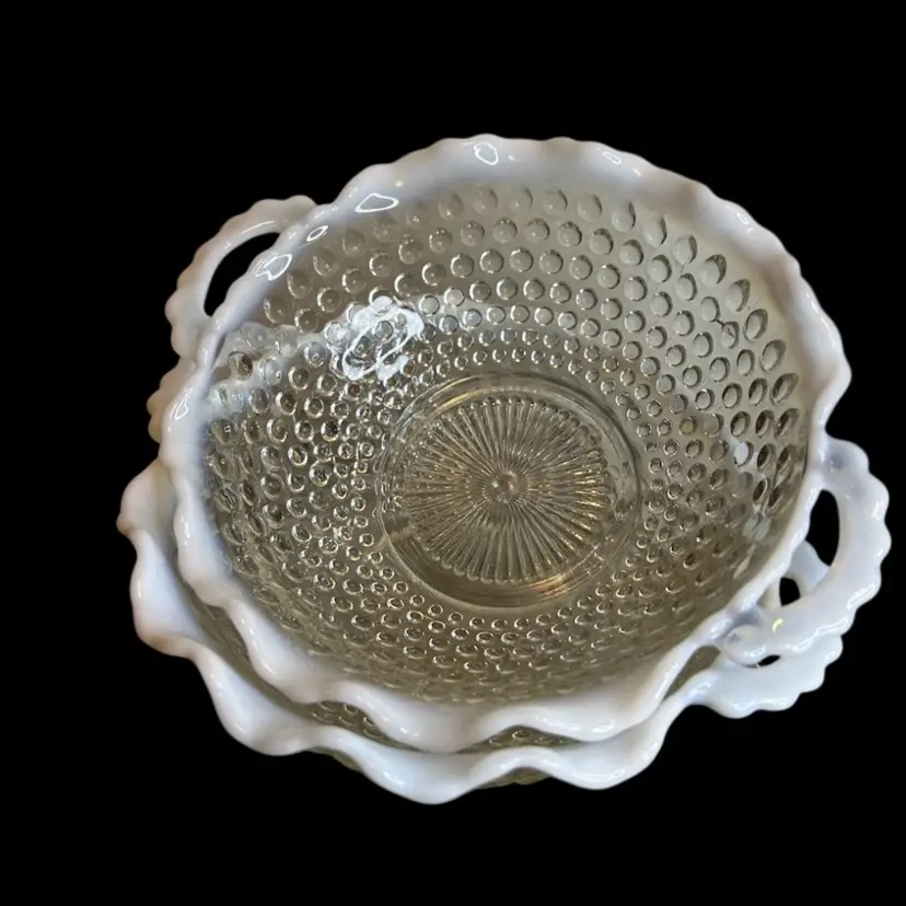 Fenton “Moonstone” Scalloped Bowl