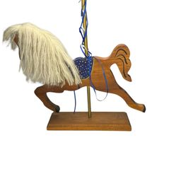 Vintage Carousel Wooden Horse 
@ 16x13x4
