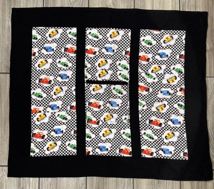 Baby Racer Handmade Quilt With Front Pocket