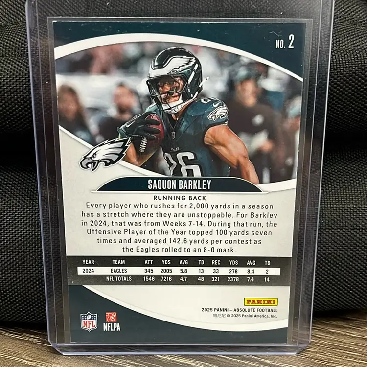 2025 Panini Absolute football Saquon Barkley Philadelphia Eagles