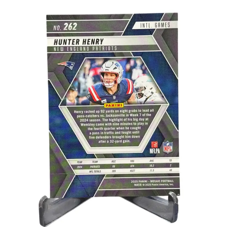 Hunter Henry 2025 Panini Mosaic Intl Games England Games #262 NE Patriots