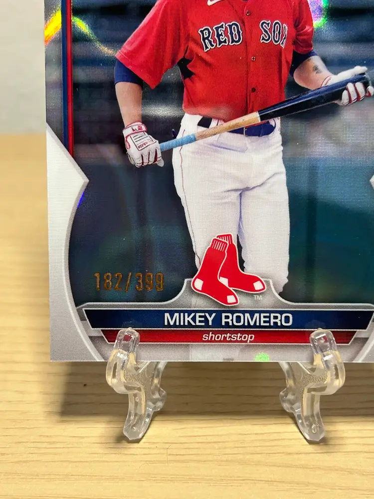 Mikey Romero 2023 Bowman Chrome Lava Refractor /399 #BCP-69 Boston Red Sox