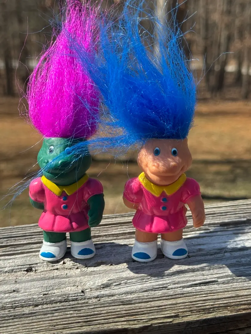 Trolls Set Of Two Troll Dinosaur Figures