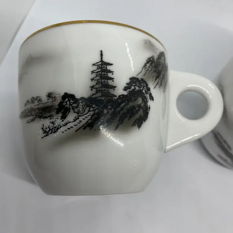 Pair Of Vintage Porcelain Cups