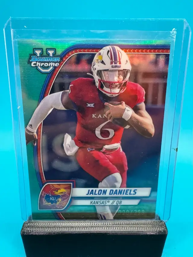 Jalon Daniels Bowman Chrome U Aqua Refractor /299 Kansas Jayhawks