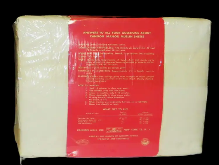 Vintage Cannon Manor Muslin Sheets 2 Pack NOS 90 x 108 White