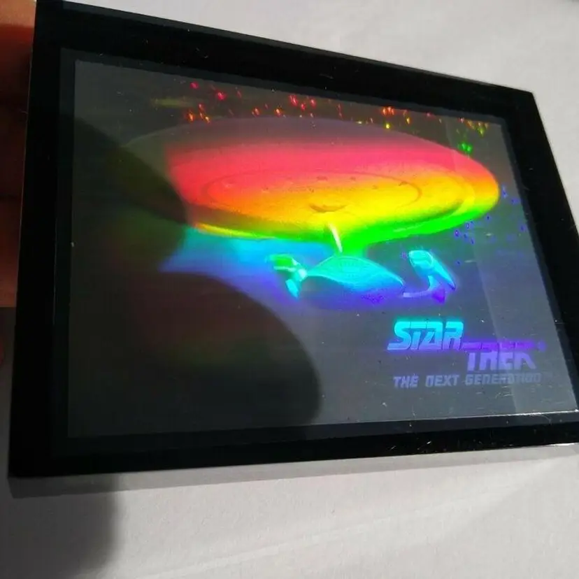 Star Trek The Next Generation Enterprise Paperweight Starship Space Hologram